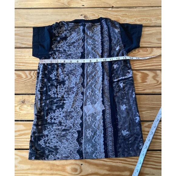 Diesel Printed Short Sleeve Top Size XS Women’s Black - Picture 9 of 9